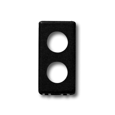 GW-SYB2 ADATTATORE PER LA SERIE CIVILE GEWISS SYSTEM BLACK ® DI COLORE NERO CON 2 FORI PER LE PRESE DEMISCELATE A 2 USCITE (PDM)