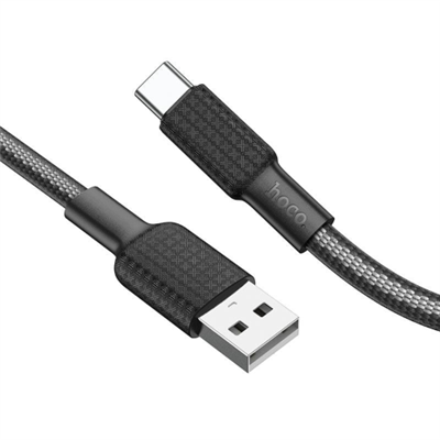 HOCO - CAVO DATI JAEGER (X69) - USB-A TO TYPE-C, 3A, 1.0M - BLACK/WHITE