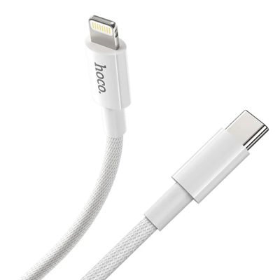 HOCO - CAVO DATI TYPE C A LIGHTNING 20W PD 3A X56 1 METRO - BIANCO
