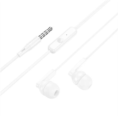 HOCO M121 - AURICOLARI CON MICROFONO IN EAR CON FILO JACK 3,5MM - BIANCO