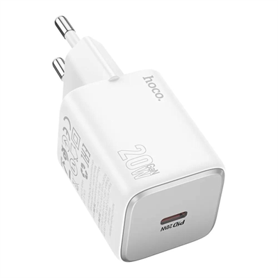 HOCO N40 - CARICABATTERIE DA RETE USB-C PD 20W - BIANCO