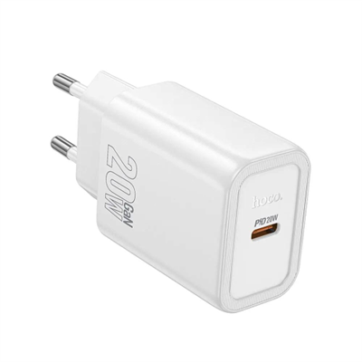 HOCO N60 - CARICABATTERIE DA RETE 20W - 1*USB TYPE-C - BIANCO