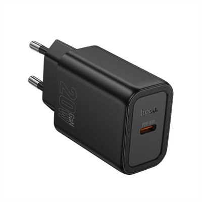 HOCO N60 - CARICABATTERIE DA RETE 20W - 1*USB TYPE-C - NERO