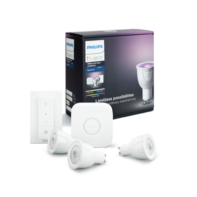 HUE STARTER KIT 3 LAMP.GU10 6,5W+BRIDGE+INT.DIMMER