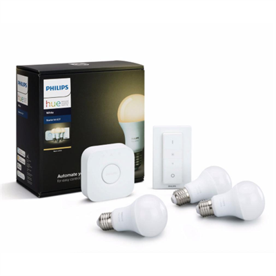 HUE WHITE STARTER KIT E27 - 3 LAMPADINE + SWITCH + BRIDGE