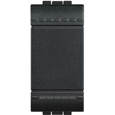 INTERRUTTORE 1P 16A 1M BTICINO LIVING LIGHT - ANTRACITE