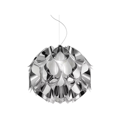LAMPADA A SOSPENSIONE SLAMP FLORA MEDIUM - SUSPENSION LAMP SILVER