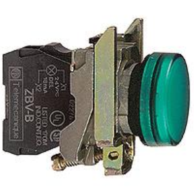 LAMPADA SPIA Ø22 - VERDE - LED UNIVERSALE - 230VAC