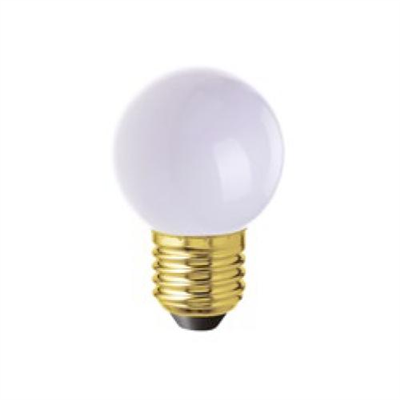 LAMPADINA BIANCA LED, E27, GLOBETTA G45, 1W, 130 LM, COLORE CALDO 2700K, CLASSE A++, NON DIMMERABILE