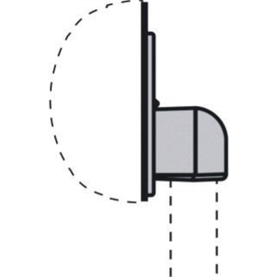 MENSOLA CHIP PALO 42 STAFFA VERTICALE DA PALO NERO