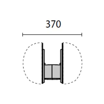 MENSOLA STAFFA DA PALO 60 VERTICALE DOPPIA NERO