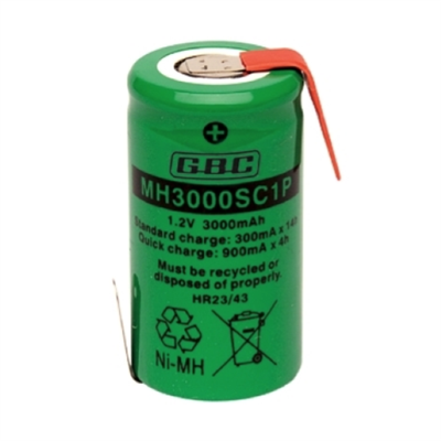 MH3000SC LAMELLE O/DIR. - BATTERIA RICARICABILE NI-MH SC 3000MAH GBC