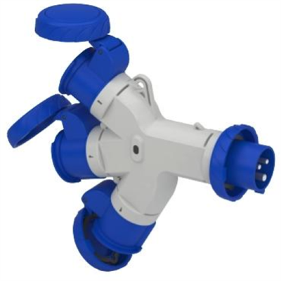MOLTIPLICATORE 3U 2P+T 16A 220V