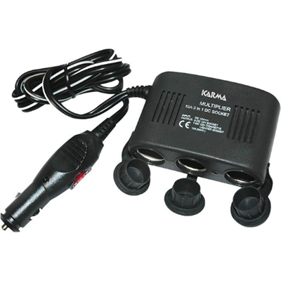 MULTIPRESA A 3 POSTI PER PRESA ACCENDISIGARI KARMA AC 633
