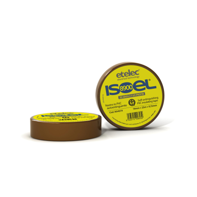 NASTRO ISOLANTE ISOEL 19BW 19MMX25M S0.15MM MARRONE