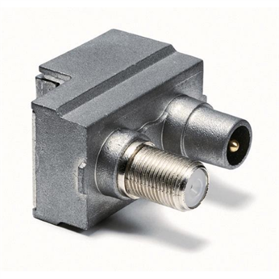 PDM05 PRESA FRUTTO DERIVATA CON ATTENUAZIONE 5DB 2 USCITE DEMISCELATE CON CONNETTORE IEC MASCHIO PER LA BANDA TV (47-862MHZ) E C