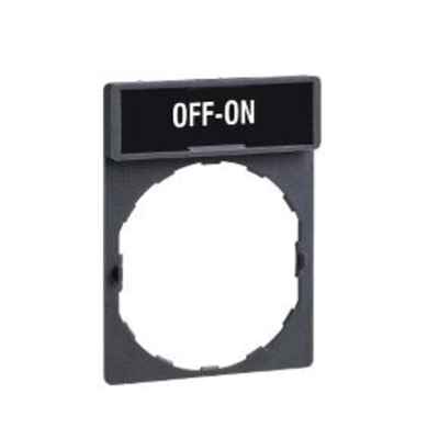 PORTA ETICHETTA 30 X 40MM - PER UNITÀ Ø22 - CON ETICHETTA OFF-ON