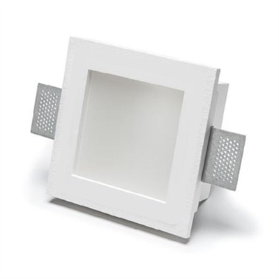 PORTAFARETTO QUADRATO DA INCASSO IN GESSO E VETRO PER LAMPADINE GU10 E GU5.3 - ART41