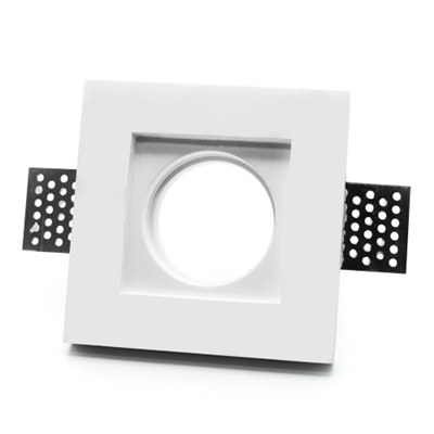 PORTAFARETTO QUADRATO DA INCASSO IN GESSO PER LAMPADINE GU10 E GU5.3 - ART42