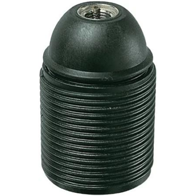 PORTALAMPADA E27 M10X1 CAMICIA FILETTATA NERO