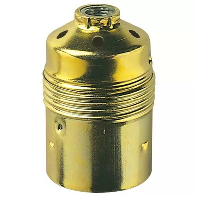PORTALAMPADA E27 M10X1 CM+CP/LISC OTTONE
