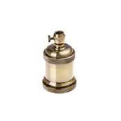 PORTALAMPADA VINTAGE E40 IN METALLO, INTERNO IN CERAMICA CON CONNETTORE DI TERRA E PRESSACAVO INCLUSI, Ø 80MM H 150MM, COLORE RA