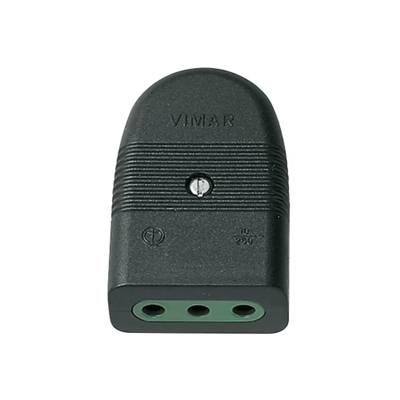 PRESA 2P+T 10A P11 ASSIALE NERO