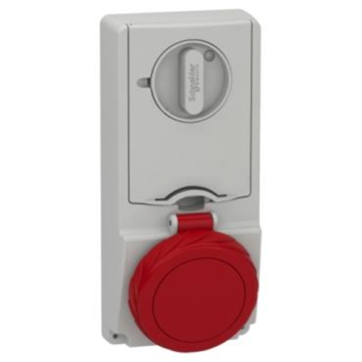PRESA DA INCASSO INTERBLOCCATA CON FUSIBILE UNIKA IP65 16A 380V 3P+N+T