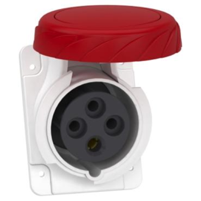 PRESA FISSA BT DA INCASSO INCLINATA IP67 16A 380V 3PT CABLAGGIO RAPIDO