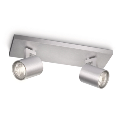 RUNNER FARETTO GRIGIO IN METALLO 2 LUCI