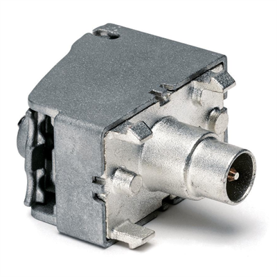 SPI00 PRESA FRUTTO TERMINALE 1 USCITA CON CONNETTORE IEC MASCHIO IN BANDA TV E SATELLITE (5-2400MHZ)
