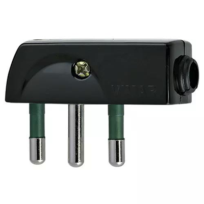 SPINA PIATTA 2P+T 16A SPA17 90° NERO