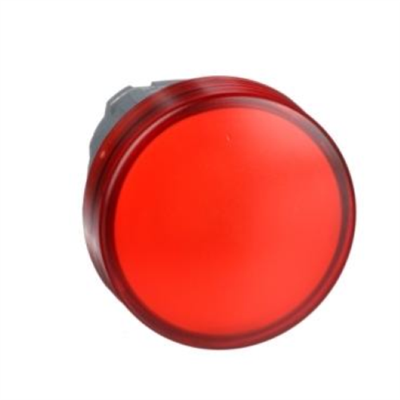 TESTA LAMPADA SPIA Ø22 GEMMA LISCIA ROSSA - PER LED UNIVERSALE
