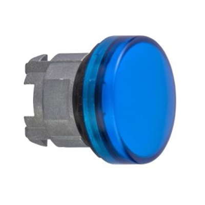 TESTA LAMPADA SPIA Ø22 GEMME LISCE BLU