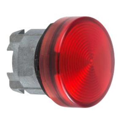 TESTA LAMPADA SPIA Ø22 GEMME LISCE ROSSE