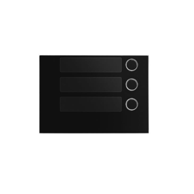 URMET FRONTALE 3 PULSANTI ALPHA NERO
