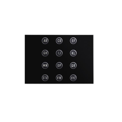 URMET MODULO APRIPORTA TASTI AGGIUNTIVIERA ALFABETICA, ALPHA, NERO
