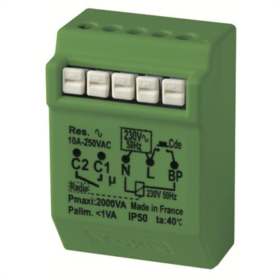 URMET MODULO RELÈ ELETTRONICO PASSO PASSO TEMPORIZZABILE, 2000W, SISTEMA RADIO POWER, AD INCASSO, CON NEUTRO MTR2000ERP