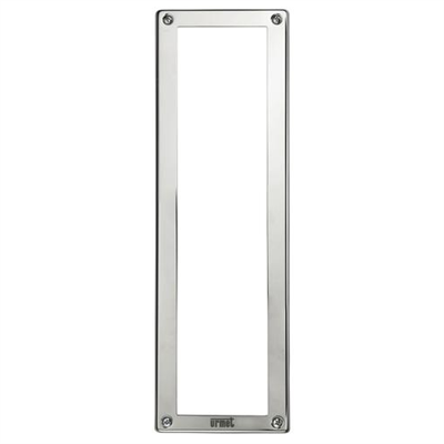 URMET TELAIO PORTAMODULI CON CORNICE SINTHESI STEEL, 1 FILA 4 MODULI