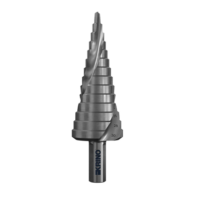 UTENSILE CONICO A GRADINO CON TAGLIENTI ELICOIDALI AD ALTO RENDIMENTO HSS-G 4-30/2
