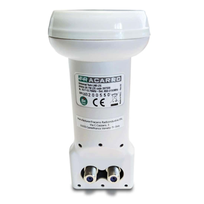 UX-TW LTE LNB TWIN CON 2 USCITE UNIVERSALI E FILTRO LTE