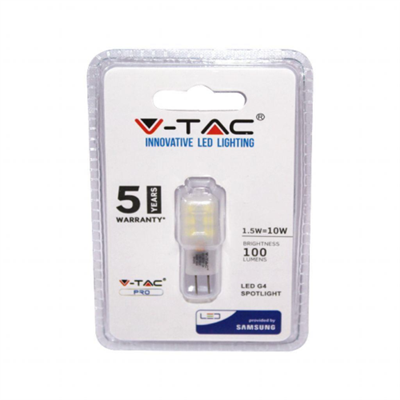 V-TAC PRO VT-201 FARETTO LED CHIP SAMSUNG G4 1,1W - BIANCO CALDO - SKU 21240
