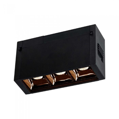 V-TAC PRO VT-4143 MAGNETIC LINEAR SPOTLIGHT FARETTO LED MAGNETICO 3W NERO CRI90 30° - COLORE BIANCO CALDO - SKU 7960