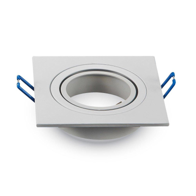 V-TAC VT-782SQ PORTAFARETTO ORIENTABILE QUADRATO O DA INCASSO PER LAMPADINE GU10 E GU5.3 - SKU 3605