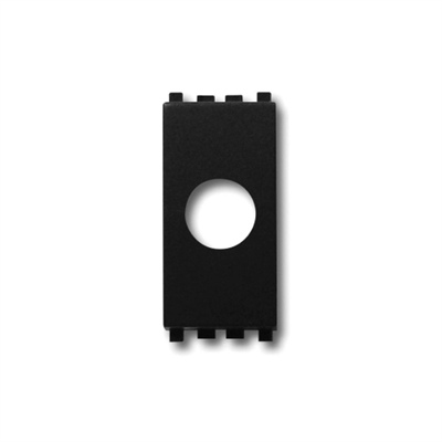 VI-ARK-B ADATTATORE PER LA SERIE CIVILE ARKE BLACK ® DI COLORE NERO CON 1 FORO PER LE PRESE A 1 USCITA (SPI E SPF)