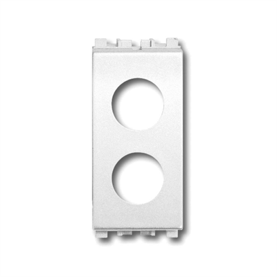 VI-ARK2-W ADATTATORE PER LA SERIE CIVILE ARKE WHITE ® DI COLORE BIANCO CON 2 FORI PER LE PRESE DEMISCELATE A 2 USCITE (PDM)