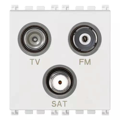 VIMAR ARKE - PRESA TV-FM-SAT DIRETTA 3 USCITE BIANCO
