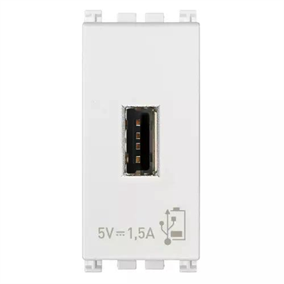 VIMAR ARKE - UNIT ALIMENTAZIONE USB 5V1,5A 1M BIANCO