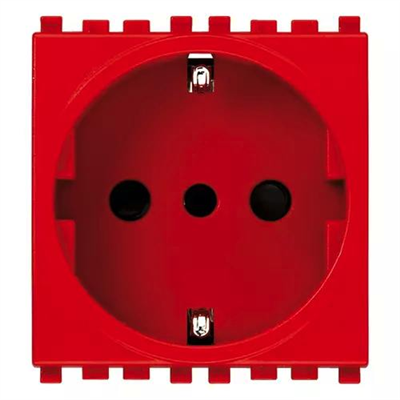 VIMAR EIKON - PRESA 2P+T 16A P30 ROSSO
