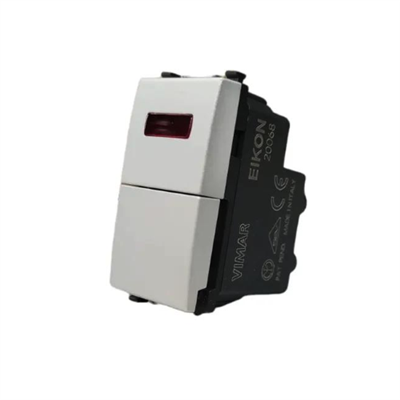 VIMAR EIKON - PULSANTE 1P NO 10A + SPIA ROSSA NEX